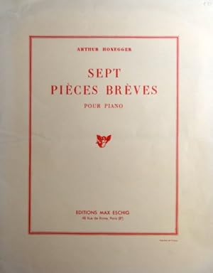 Bild des Verkufers fr Sept pices brves pour piano zum Verkauf von Paul van Kuik Antiquarian Music