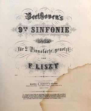 [R 376] Beethoven`s 9te Sinfonie Op: 125. Für 2 Pianoforte gesetzt von F. Liszt