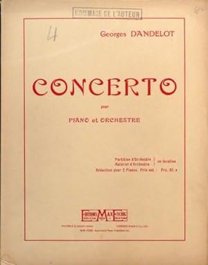 Concerto pour piano et orchestre. Réduction pour 2 pianos