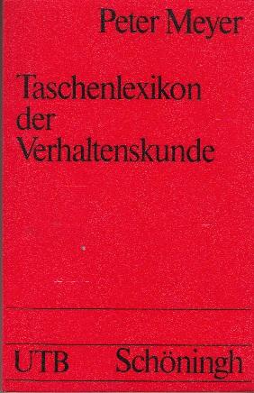 Bild des Verkufers fr Taschenlexikon der Verhaltenskunde. zum Verkauf von Buchversand Joachim Neumann