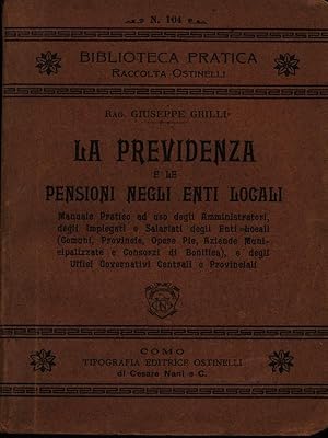 Bild des Verkufers fr La previdenza e le pensioni negli enti locali zum Verkauf von Librodifaccia