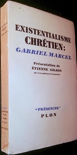 Bild des Verkufers fr Existentialisme chrtien : Gabriel Marcel. zum Verkauf von Le Chemin des philosophes