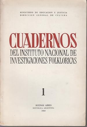 Imagen del vendedor de Cuadernos del Instituto Nacional de Investigaciones Folkloricas 1. a la venta por Allguer Online Antiquariat