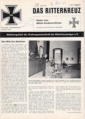 Imagen del vendedor de Das Ritterkreuz. Mitteilungsblatt der Ordensgemeinschaft der Ritterkreuztrger e.V. Nr. 2(1972) a la venta por Antiquariat Jterbook, Inh. H. Schulze