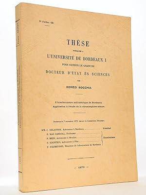 L'interféromètre millimétrique de Bordeaux. Application à l'étude de la chromosphère solaire. ( T...