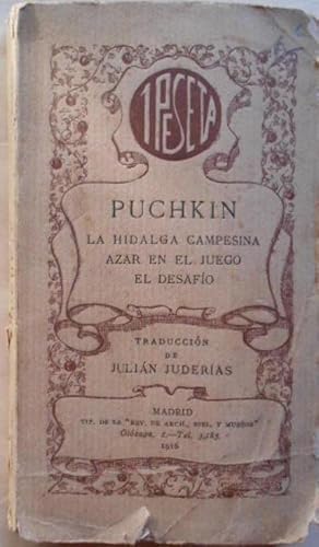 Imagen del vendedor de La Hidalga Campesina. Azar en el Juego. El Desafo. Trad. de Julin Juderas. a la venta por Carmichael Alonso Libros