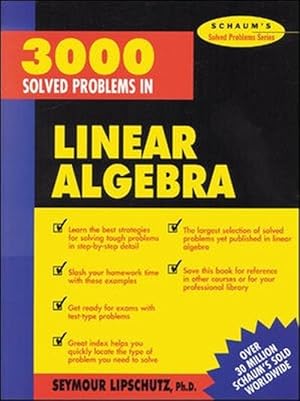 Bild des Verk�ufers f�r 3,000 Solved Problems in Linear Algebra (Paperback) zum Verkauf von Grand Eagle Retail
