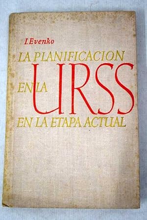 Imagen del vendedor de La planificacin en la URSS en la etapa actual a la venta por Alcan Libros