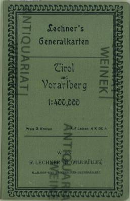 Seller image for General-Karte von Tirol und Vorarlberg. Mastab 1 : 400.000. for sale by Antiquariat Weinek