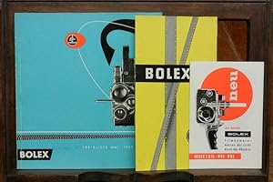 Bolex Preisliste 1957. Bebilderter Katalog. Beigegeben: Bolex Faltprospekt in Leporelloform für D...