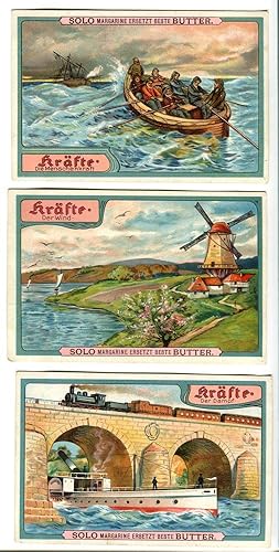 Solo-Margarine - Serie: Kräfte - 5 Bilder um 1900