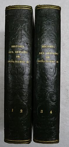 Imagen del vendedor de HISTORIA PINTORESCA DEL REINADO DE ISABEL II Y DE LA GUERRA CIVIL. 4 tomos (obra completa). a la venta por Librera J. Cintas