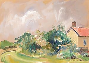 Seller image for Jean Dryden Alexander (1911-1994) - Signed 1985 Gouache, Farmhouse Garden for sale by Sulis Fine Art