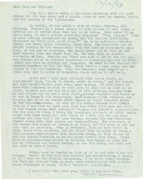 TLS Thomas Parkinson to Fern & Willard Edward Farnham, December 12, 1957. RE: Allen Ginsberg, Old...
