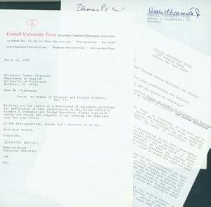 TLS Hause to Thomas Parkinson, March 12, 1985, & Contract signed by Parkinson & Lippincott. RE: Y...