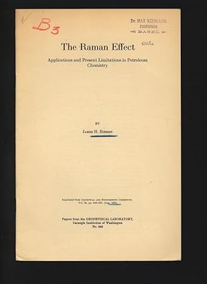 Image du vendeur pour The Raman Effect. Applications and Present Limitations in Petroleum Chemistry. Reprinted from Industrial and Engineering Chemistry, Vol. 26, pp. 646-651, June, 1934. mis en vente par Antiquariat Bookfarm