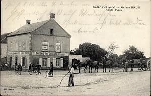 Ansichtskarte / Postkarte Barcy Seine et Marne, Maison Brun, Route d'Acy