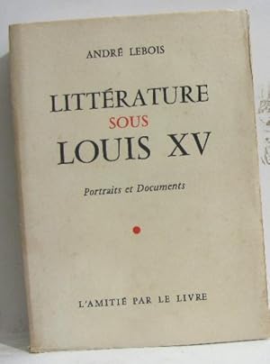 Imagen del vendedor de Littrature sous louis XV a la venta por crealivres