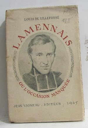 Imagen del vendedor de Lamennais ou l'occasion manque a la venta por crealivres