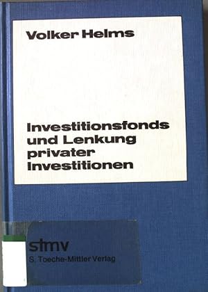 Bild des Verkufers fr Investitionsfonds und Lenkung privater Investitionen. zum Verkauf von books4less (Versandantiquariat Petra Gros GmbH & Co. KG)