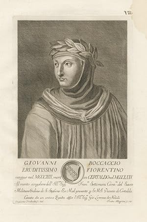 Giovanni Boccaccio eruditissimo fiorentino nacque [.] in Certaldo [.].