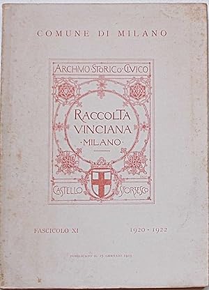 Raccolta Vinciana presso l'Archivio Storico del Comune di Milano. Castello Sforzesco. Fascicolo X...