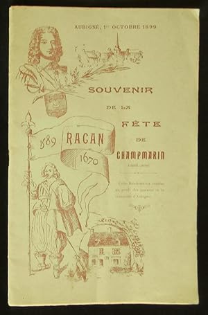 Imagen del vendedor de SOUVENIR DE LA FTE DE CHAMPMARIN  AUBIGNE ( SARTHE ) 1899, RACAN 1589-1670 . a la venta por Librairie Franck LAUNAI