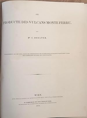 Bild des Verkufers fr Die Producte des Vulcans Monte Ferru. zum Verkauf von Antiquariat Uwe Turszynski