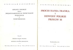 Bild des Verkufers fr Proces Hansa Franka i dowody polskie przeciw SS. zum Verkauf von Librairie Lettres Slaves - Francis