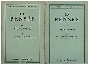 Imagen del vendedor de La Pense. Tome 1 : le gense de la pense et les paliers de son ascension spontane. Tome 2 : les responsabilits de la pense et la possibilit de son achvement. a la venta por Rometti Vincent