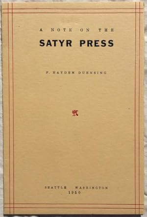 A Note on the Satyr Press.