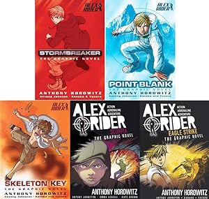 Image du vendeur pour Alex Rider GRAPHIC NOVELS Series by Anthony Horowitz Collection Set of Books 1-5 mis en vente par Lakeside Books