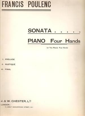 Francis Poulenc: Sonata for Piano Four Hands or Two Pianos:1. Prelude 2. Rustique 3. Final