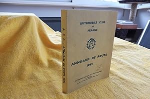 Automobile Club De France Annuaire De Route 1962