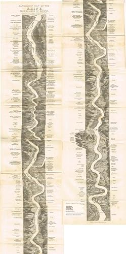 Panoramic Map of the Rhine, from Cologne to Mayence. Engraved to accompany Tomblesons Views. Pano...