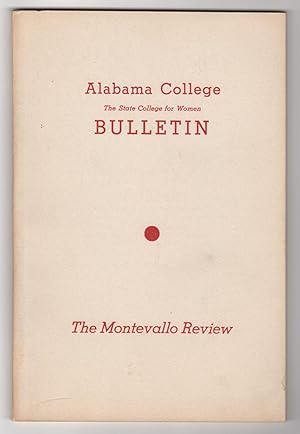 Immagine del venditore per Montevallo Review, Volume 1, Number 2 (Summer 1951) - variant issue with alternate Alabama College Bulletin wrapper - includes two poems by Charles Olson venduto da Philip Smith, Bookseller