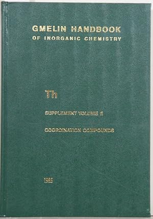 Gmelin Handbook of Inorganic and Organometallic Chemistry. (Handbuch der anorganischen Chemie). 8...