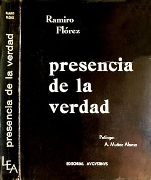 Bild des Verkufers fr Presencia de la verdad. De la experiencia a la doctrina en el pensamiento agustiniano. Prlogo de Adolfo Muoz Alonso. zum Verkauf von Hesperia Libros