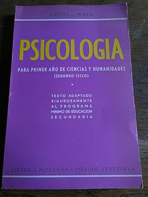 Imagen del vendedor de PSICOLOGA para primer ao de ciencias y humanidades (segundo ciclo) a la venta por Librera Pramo