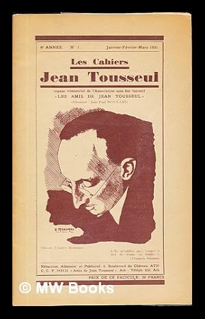 Image du vendeur pour Les Cahiers Jean Tousseul. Revue trimestrielle illustre. anne 14, etc. 1959, etc mis en vente par MW Books Ltd.