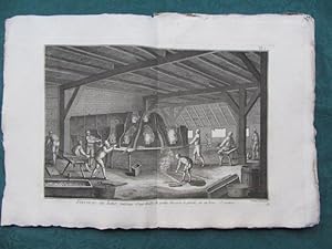 Encyclopédie Diderot et D'Alembert. Verrerie en Bois. Fondeur en Sable. Recueil de 33 planches.