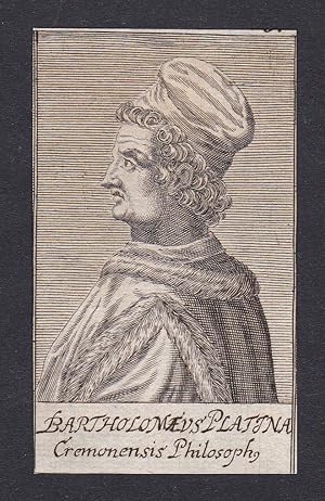 Seller image for Bartholomaeus Platina" / Bartolomeo Platina / humanist writer gastronomist Roma for sale by Antiquariat Steffen Vlkel GmbH