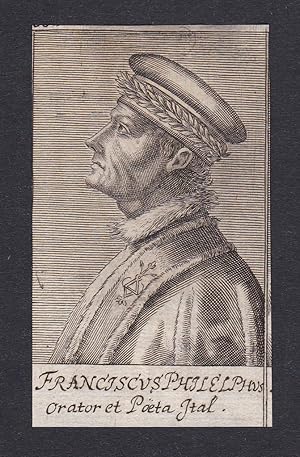 Seller image for Franciscus Philelphus" / Francesco Filelfo / humanist poet Firenze for sale by Antiquariat Steffen Vlkel GmbH