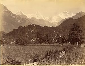 J. Moegle, Suisse, la chaîne de Jungfrau depuis Interlaken