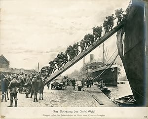 Estonie, ile de Saaremaa, Armée Allemande, occupation, navires transport des troupes