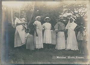 Brésil, Maracás, femmes hindoues, costumes d'époque