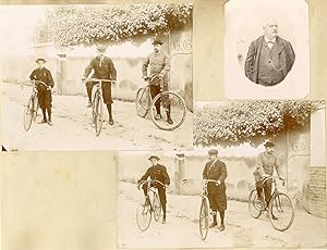 Cyclistes de père en fils, vers 1900