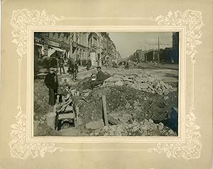 Travaux de voirie, vers 1930, ville à identifier