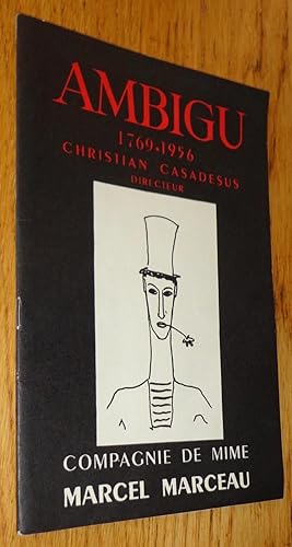 Seller image for Ambigu 1769-1965. Compagnie de mime Marcel Marceau. for sale by Les Livres du Pont-Neuf