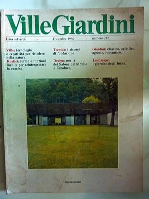 Immagine del venditore per VILLE E GIARDINI Casa nel verde Dicembre 1986 Numero 212 venduto da Historia, Regnum et Nobilia